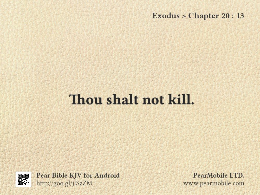 Exodus, Chapter 20:13